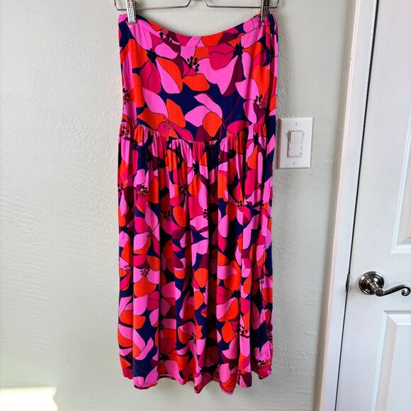Anthropologie Abel the Label Skirt Floral Bright Multicolor Maxi Size L - Picture 1 of 7